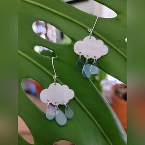 Storm Clouds And Rain Earrings